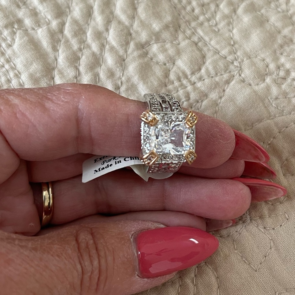 Park Lane Cubic Zirconia Nugget Cocktail Ring